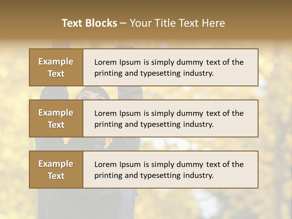 A Woman Is Holding Her Hands Up In The Air PowerPoint Template