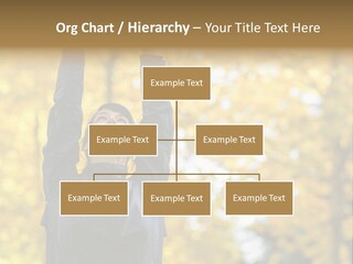 A Woman Is Holding Her Hands Up In The Air PowerPoint Template