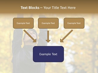 A Woman Is Holding Her Hands Up In The Air PowerPoint Template