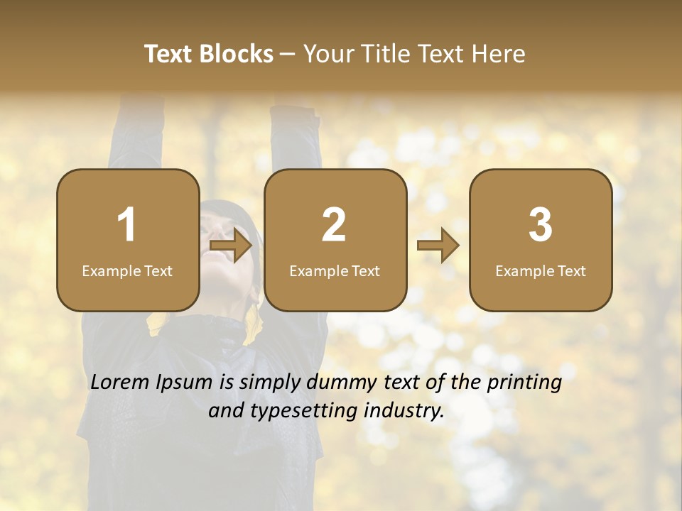 A Woman Is Holding Her Hands Up In The Air PowerPoint Template