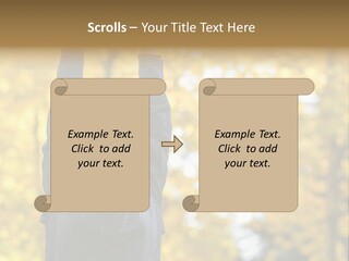 A Woman Is Holding Her Hands Up In The Air PowerPoint Template
