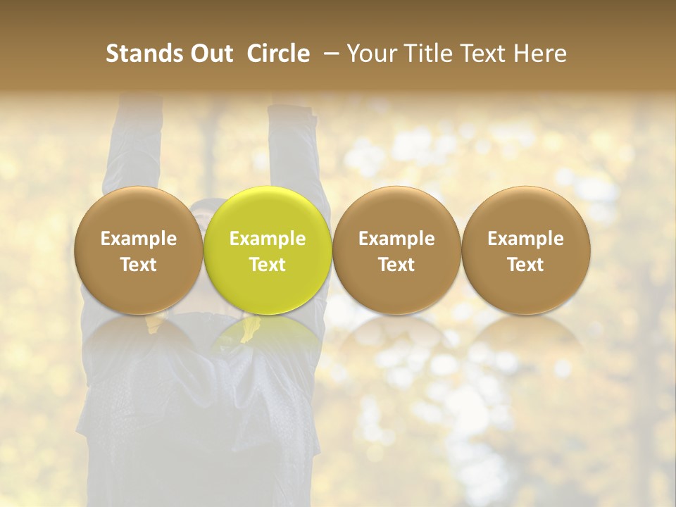 A Woman Is Holding Her Hands Up In The Air PowerPoint Template