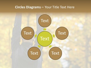 A Woman Is Holding Her Hands Up In The Air PowerPoint Template