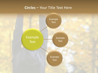 A Woman Is Holding Her Hands Up In The Air PowerPoint Template