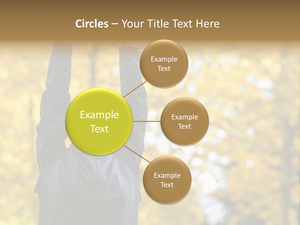 A Woman Is Holding Her Hands Up In The Air PowerPoint Template