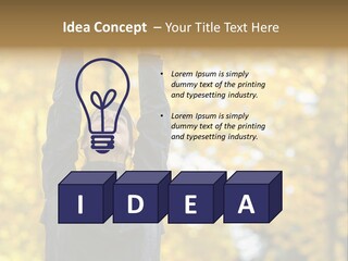 A Woman Is Holding Her Hands Up In The Air PowerPoint Template