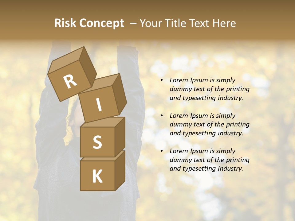 A Woman Is Holding Her Hands Up In The Air PowerPoint Template