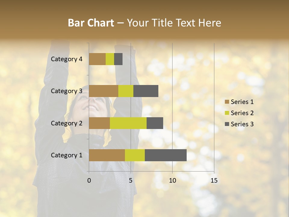 A Woman Is Holding Her Hands Up In The Air PowerPoint Template