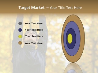 A Woman Is Holding Her Hands Up In The Air PowerPoint Template