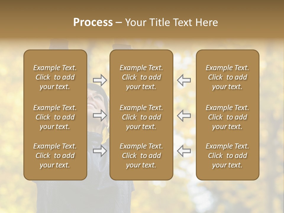 A Woman Is Holding Her Hands Up In The Air PowerPoint Template