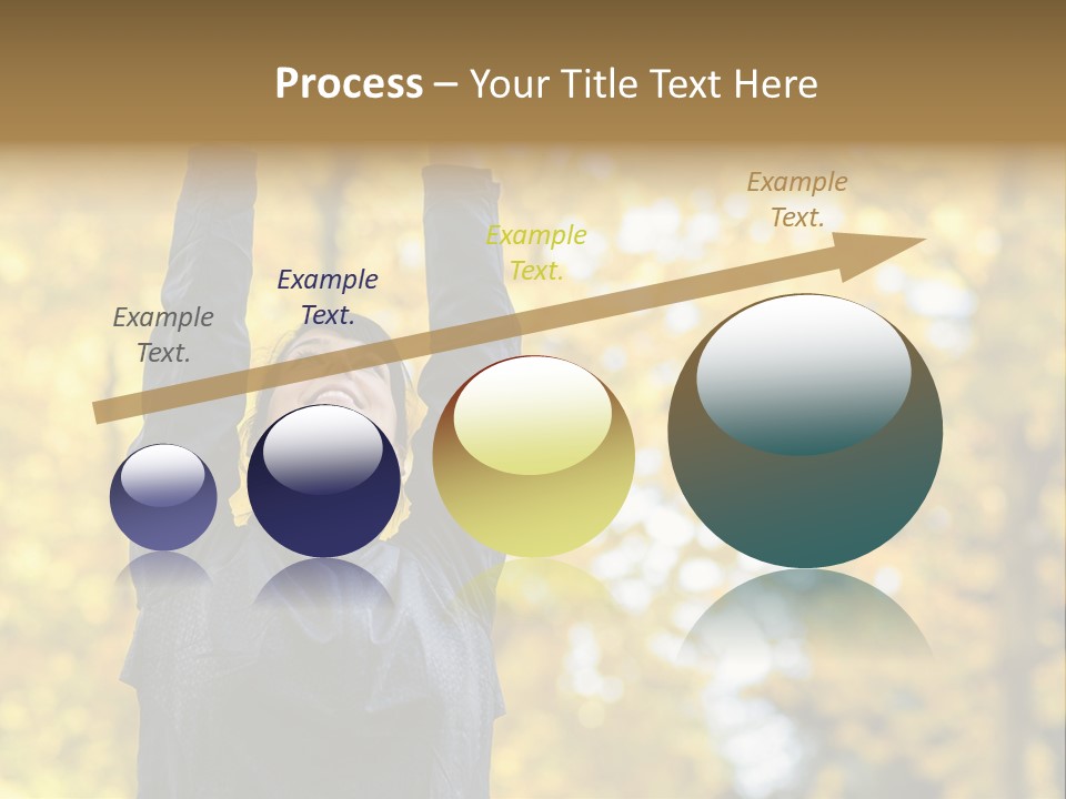 A Woman Is Holding Her Hands Up In The Air PowerPoint Template