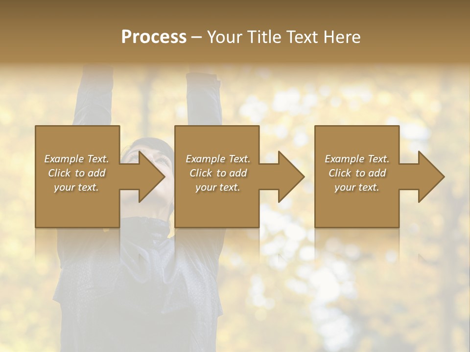 A Woman Is Holding Her Hands Up In The Air PowerPoint Template