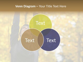 A Woman Is Holding Her Hands Up In The Air PowerPoint Template