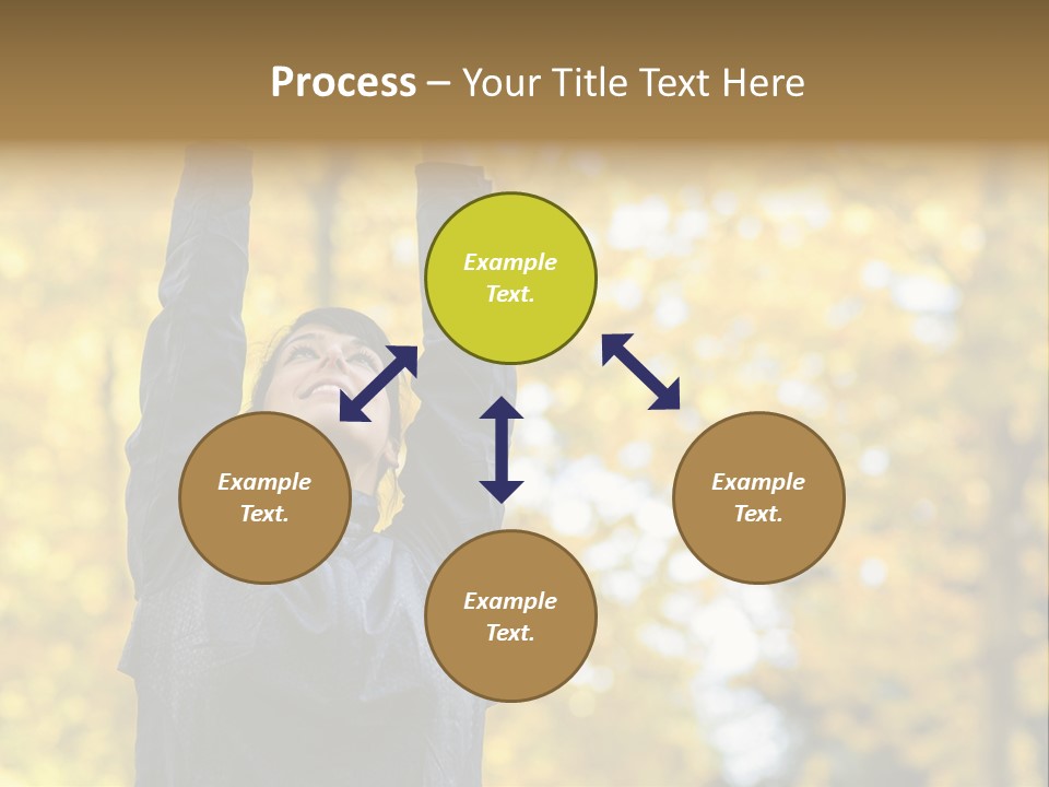 A Woman Is Holding Her Hands Up In The Air PowerPoint Template