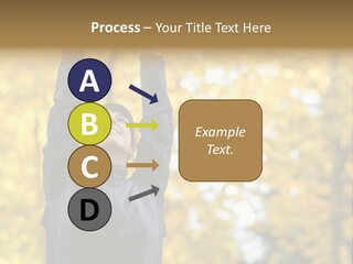 A Woman Is Holding Her Hands Up In The Air PowerPoint Template