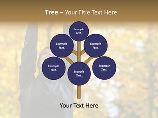 A Woman Is Holding Her Hands Up In The Air PowerPoint Template