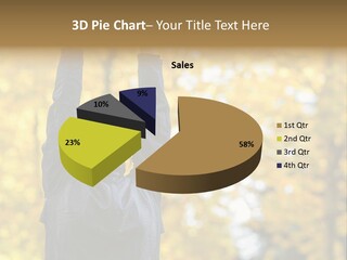 A Woman Is Holding Her Hands Up In The Air PowerPoint Template