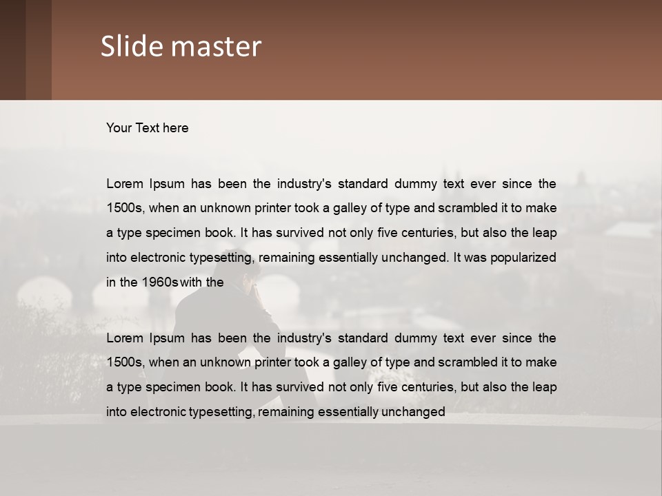 A Man Sitting On A Bench Talking On A Cell Phone PowerPoint Template