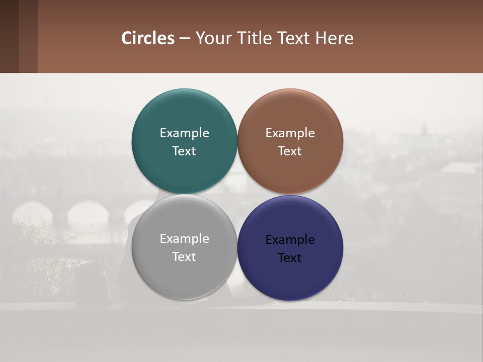 A Man Sitting On A Bench Talking On A Cell Phone PowerPoint Template