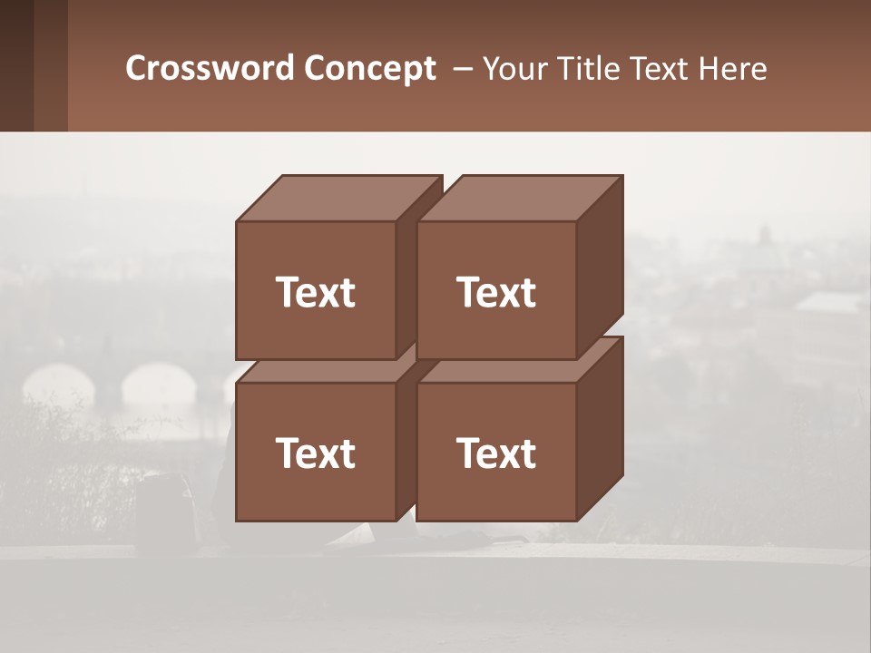 A Man Sitting On A Bench Talking On A Cell Phone PowerPoint Template