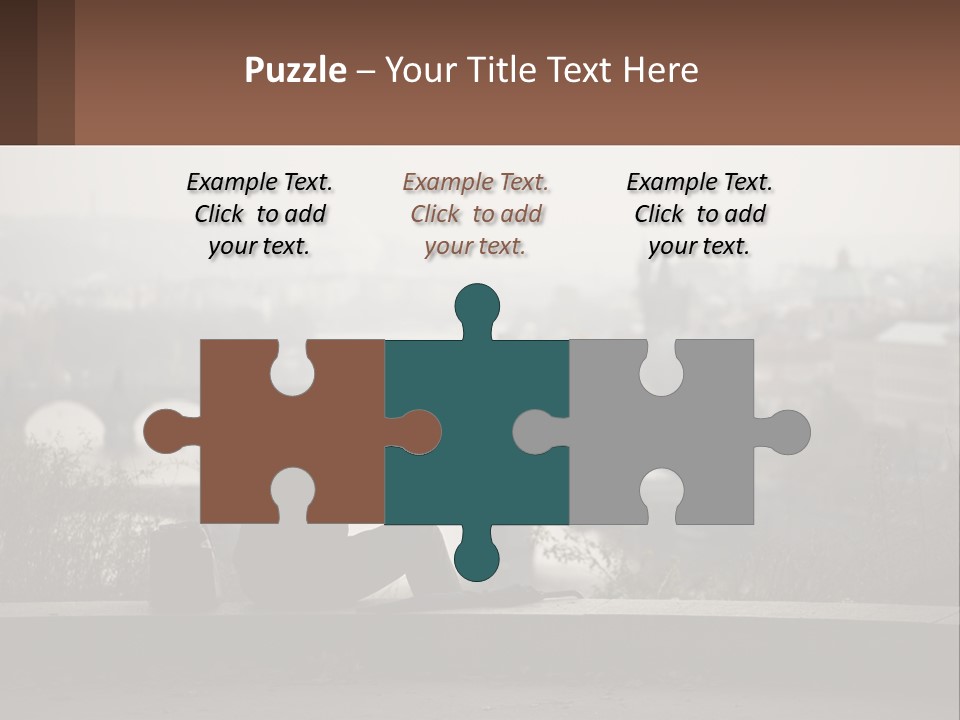 A Man Sitting On A Bench Talking On A Cell Phone PowerPoint Template