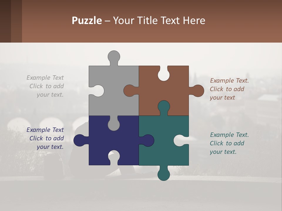 A Man Sitting On A Bench Talking On A Cell Phone PowerPoint Template