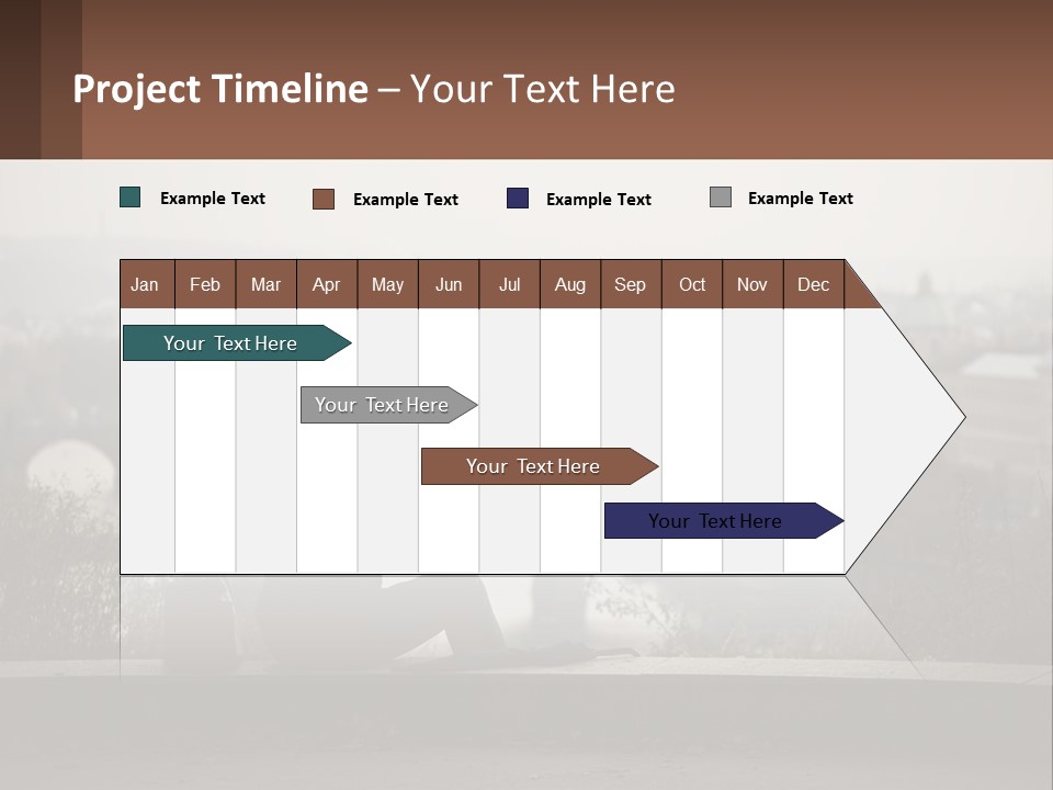 A Man Sitting On A Bench Talking On A Cell Phone PowerPoint Template