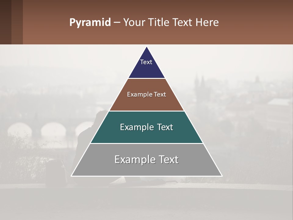 A Man Sitting On A Bench Talking On A Cell Phone PowerPoint Template