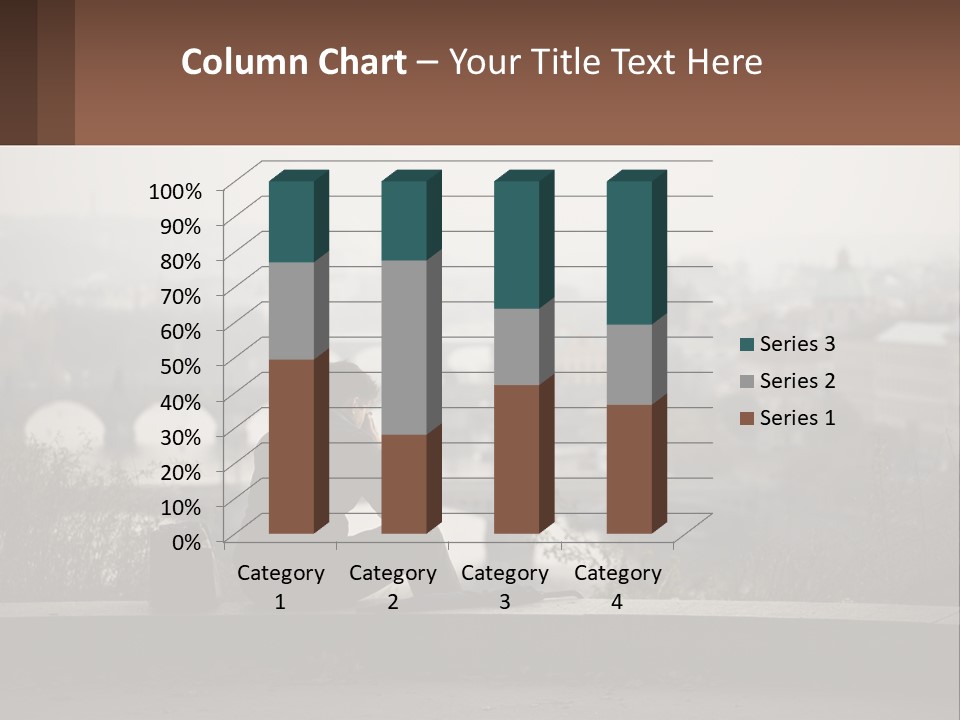 A Man Sitting On A Bench Talking On A Cell Phone PowerPoint Template
