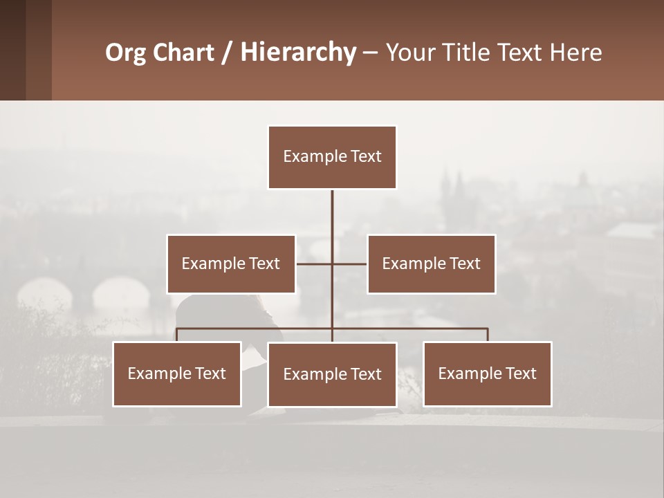A Man Sitting On A Bench Talking On A Cell Phone PowerPoint Template