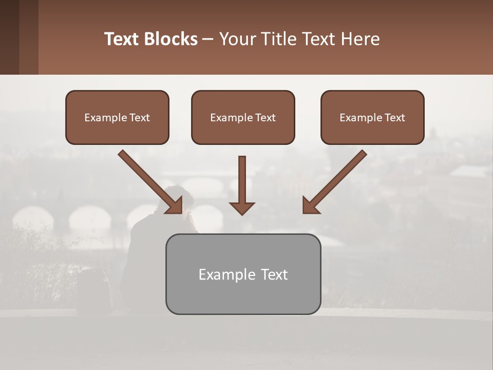 A Man Sitting On A Bench Talking On A Cell Phone PowerPoint Template