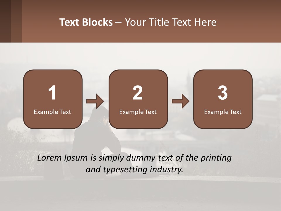 A Man Sitting On A Bench Talking On A Cell Phone PowerPoint Template