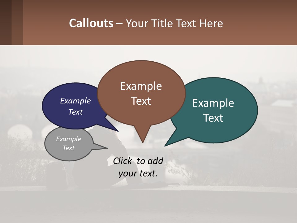 A Man Sitting On A Bench Talking On A Cell Phone PowerPoint Template