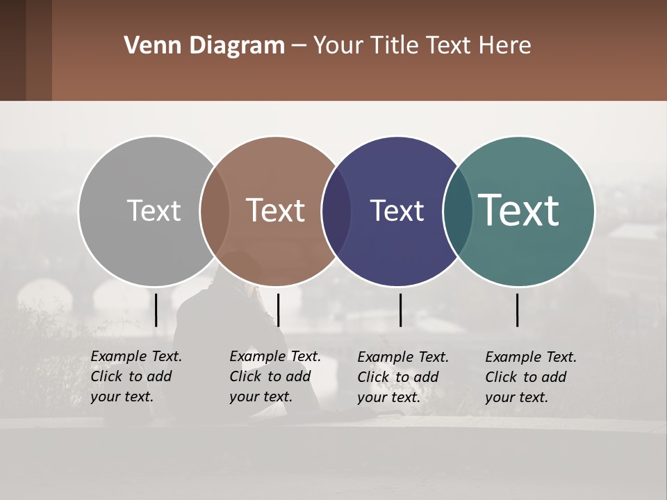 A Man Sitting On A Bench Talking On A Cell Phone PowerPoint Template