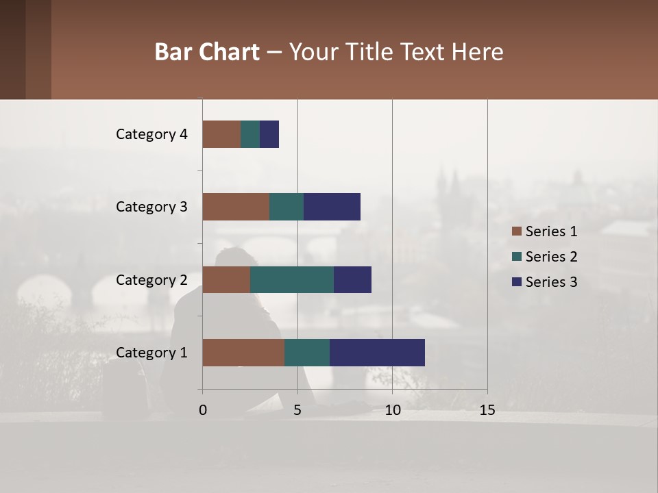 A Man Sitting On A Bench Talking On A Cell Phone PowerPoint Template
