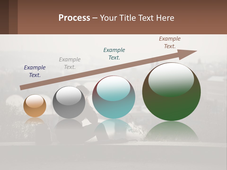A Man Sitting On A Bench Talking On A Cell Phone PowerPoint Template
