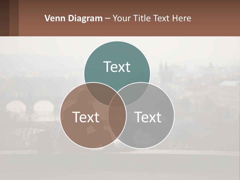 A Man Sitting On A Bench Talking On A Cell Phone PowerPoint Template