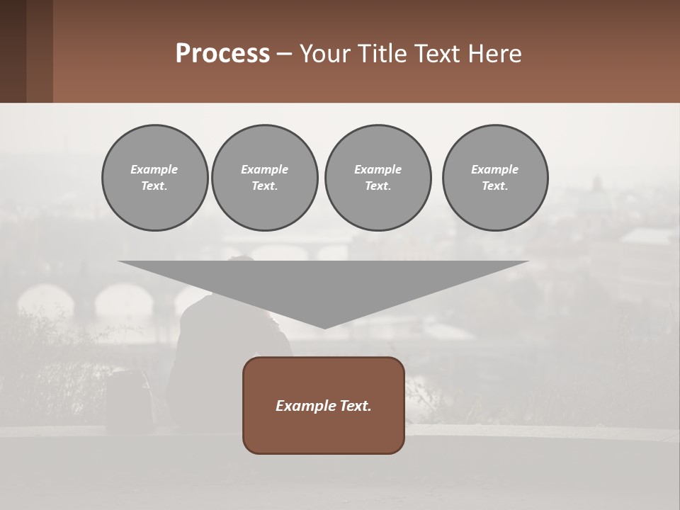 A Man Sitting On A Bench Talking On A Cell Phone PowerPoint Template