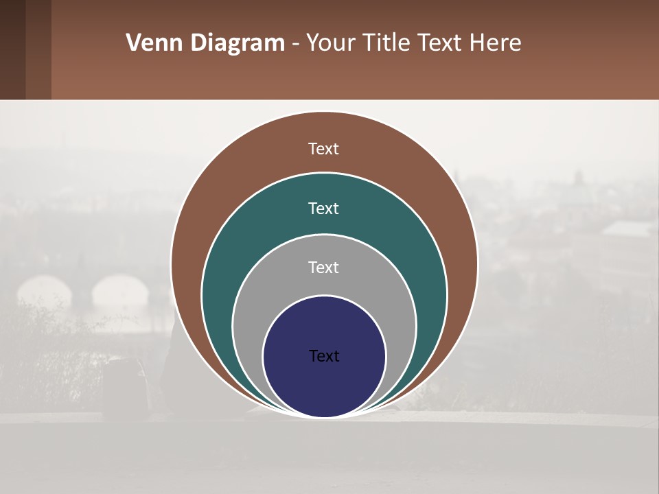 A Man Sitting On A Bench Talking On A Cell Phone PowerPoint Template