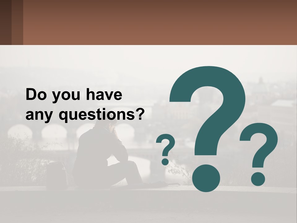 A Man Sitting On A Bench Talking On A Cell Phone PowerPoint Template