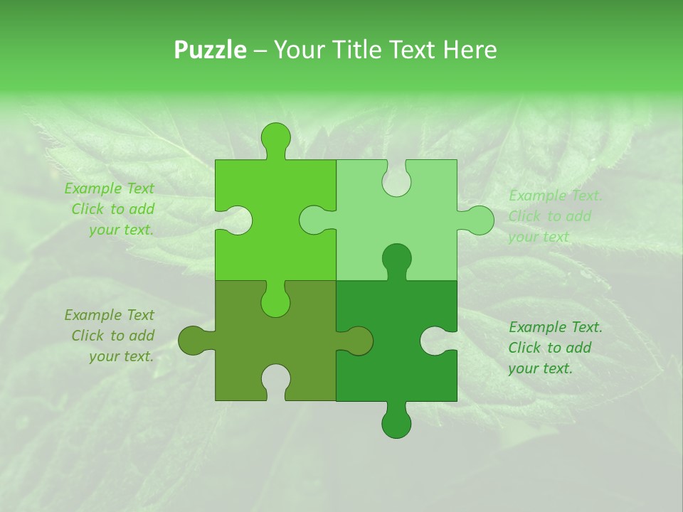 A Close Up Of A Green Leaf Powerpoint Template PowerPoint Template