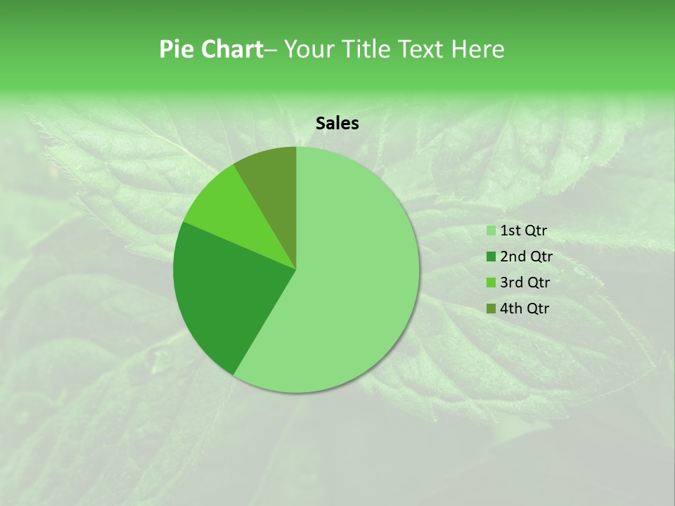 A Close Up Of A Green Leaf Powerpoint Template PowerPoint Template