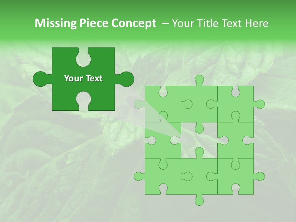A Close Up Of A Green Leaf Powerpoint Template PowerPoint Template