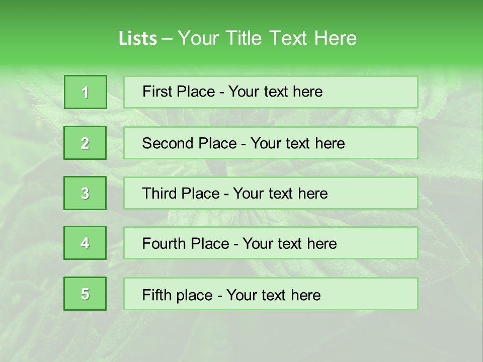 A Close Up Of A Green Leaf Powerpoint Template PowerPoint Template