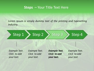 A Close Up Of A Green Leaf Powerpoint Template PowerPoint Template