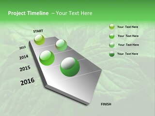 A Close Up Of A Green Leaf Powerpoint Template PowerPoint Template