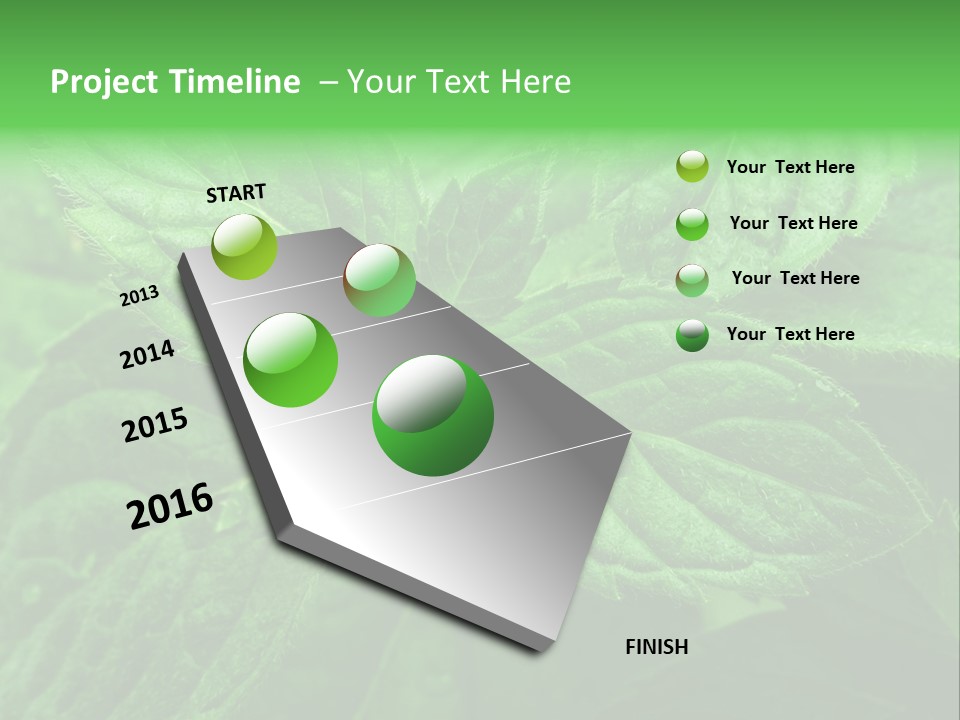 A Close Up Of A Green Leaf Powerpoint Template PowerPoint Template