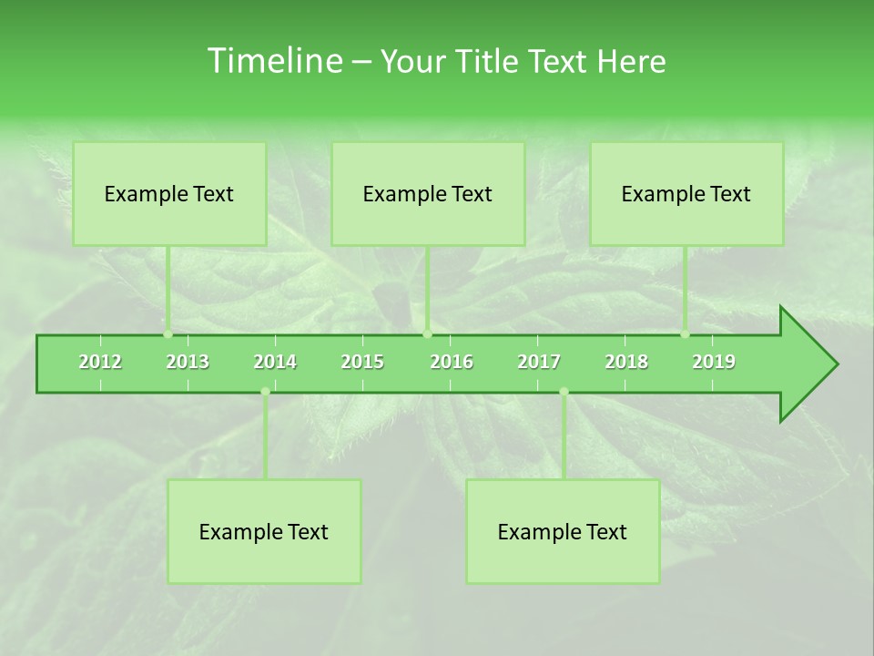 A Close Up Of A Green Leaf Powerpoint Template PowerPoint Template