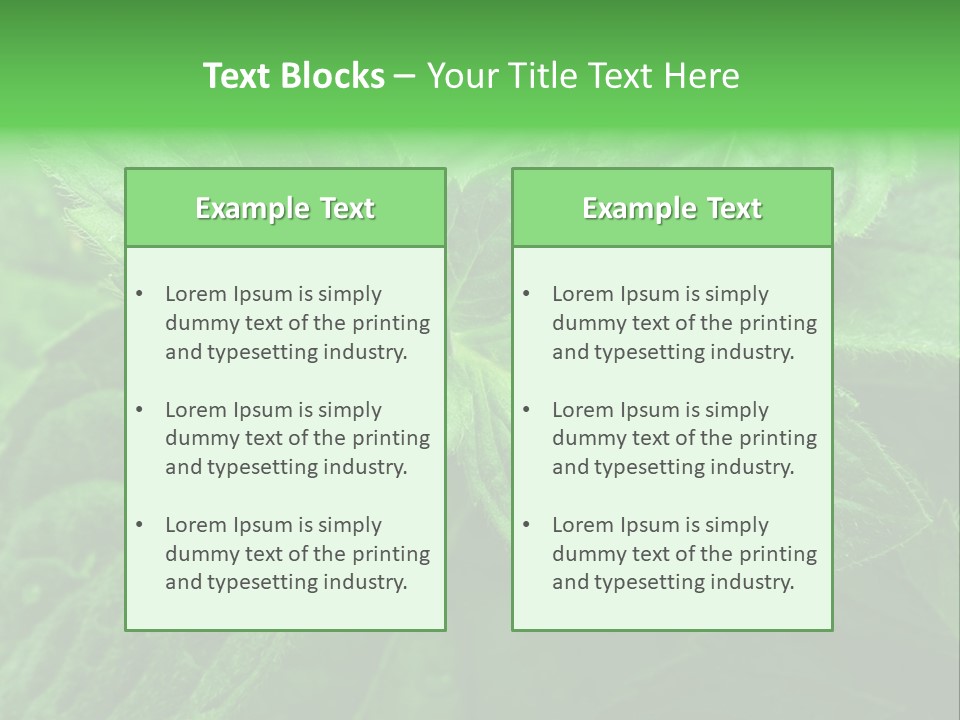 A Close Up Of A Green Leaf Powerpoint Template PowerPoint Template
