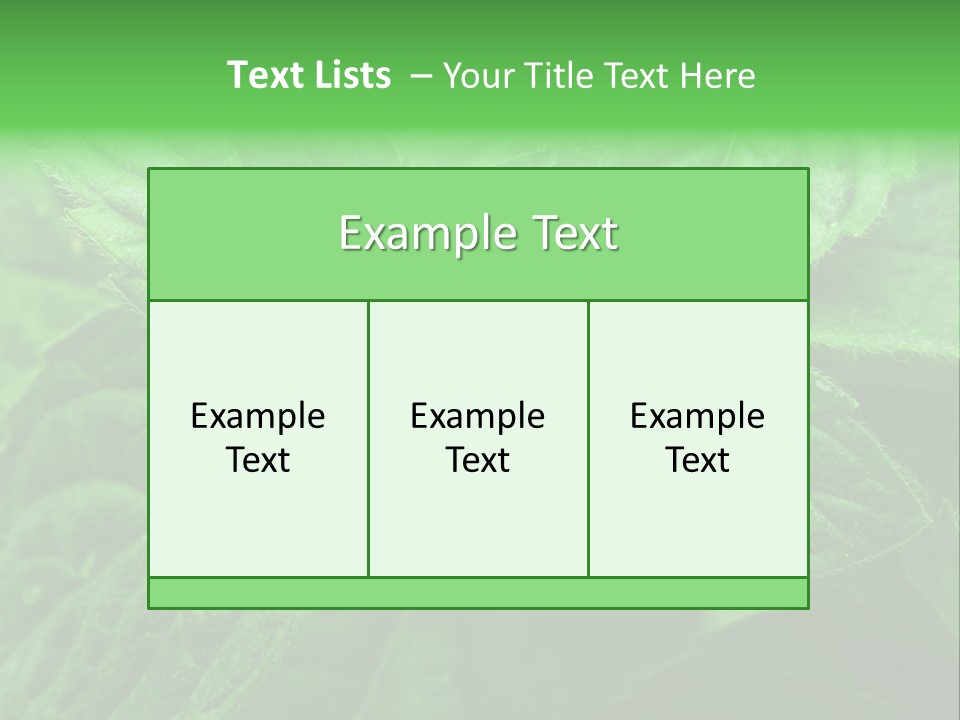 A Close Up Of A Green Leaf Powerpoint Template PowerPoint Template